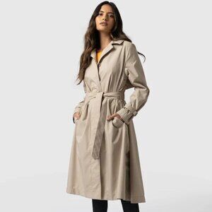 NWT SAINT AND SOPHIA | A-Line Waterproof Trench Coat Beige